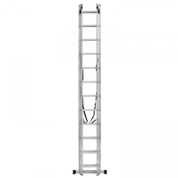 Ecomax Kombinētās kāpnes EML0203&EMX, 3x12 pakāpieni, 3,39/8,48m, alumīnijs, 150kg, EN131 (EML0203&EMX)