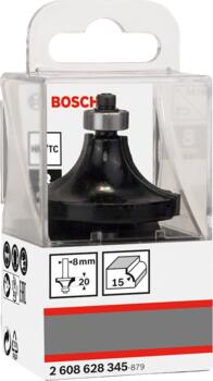 Noapaļošanas frēze HM R=15 mm, divpusējā, Rokas frēzēm, malu frēzēm NOAPAĻOŠANAS FRĒZE STANDARD FOR WOOD, 2608628345, BOSCH (2608628345)