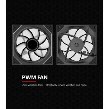 Xilence Datora korpuss ventilators XF078, 120mm, 500-1800RPM, 7-13.2V, melns, PWM, ARGB, 4 skrūves (XF078)