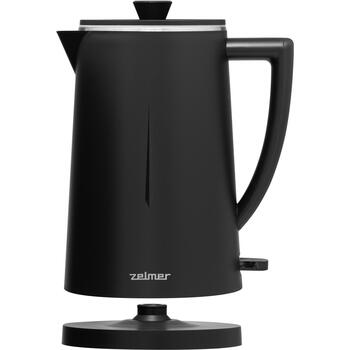 Zelmer Электрический чайник ZCK8020B 71505538P, 1500 W, 1.7 л, черный, нержавеющая сталь, автоматическое отключение (71505538P)