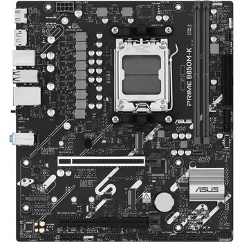 Asus Mātesplate PRIME B850M-K, AMD, Socket AM5, DDR5, 128 GB, 2 DIMM, 2.5 Gb Ethernet, 4 SATA III, 6 HDD/SSD, 7.1 audio (PRIME B850M-K)