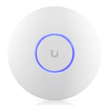 Bezvadu Wi Fi 6 piekļuves punkts Dual Band 802.11ax 4 telpiskās plūsmas līdz ~3 Gb s 140 m² pārklājums 300+ ierīces PoE GbE U6+ Balts Ubiquiti (U6-PLUS)