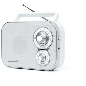 Muse Портативное радио M-051RW, 2-диапазонный FM/MW, 4x1,5В C, 3,5 мм AUX вход, телескопическая антенна, белый (M-051RW)