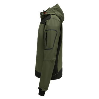 Pesso Softshell jaka Acropolis ACROPOLISOG3XL, 3XL, zaļa, ar kapuci, 310g/m², ūdens/vēja necaurlaidīga, TPU membrāna, atstarojoša (ACROPOLISOG3XL)