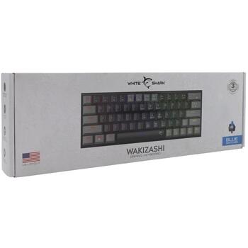 White Shark WAKIZASHI-2-US-B-G-RED.SW GK-002111V2, проводная механическая клавиатура, 63 клавиши, US, красные переключатели (WAKIZASHI-2-US-B-G-RED.SW)