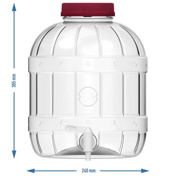 Browin Многофункциональная банка с краном 10л 602510, 10л, Ø100, без BPA, 6 крючков (602510)
