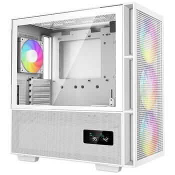 Deepcool Datora korpuss CH560 Digital R-CH560-WHAPE4D-G-1, 7.5kg, balta krās., caurspīdīga krās., 4 ventilatori, 2x3.5 collas (R-CH560-WHAPE4D-G-1)