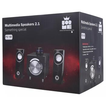 Unknown Brand Акустика FS-140 12837, 16W, 20 Hz–20 kHz, 75 dB, 4 дюйма низкочастотный динамик, 3 дюйма x 2 спутник (FS-140)