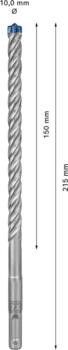 Triecienurbis SDS plus-7X 10x150x215mm, 1 gab., Perforatora urbjiem EXPERT SDS PLUS-7X TRIECIENURBIS PERFORATORIEM, 2608900098, BOSCH (2608900098)