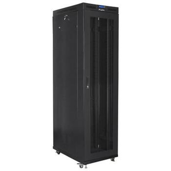 Lanberg стоящий серверный шкаф 19 дюймов 47U 800x1000mm, перфорированные LCD двери, FF01-8047-23BL, 1200кг, 4 вертикальные рейки (FF01-8047-23BL)