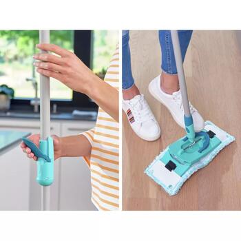 Leifheit Clean Twist M Ergo Mobile 1052121, grīdas uzkopšanas komplekts, 110-140cm, 360° rotācija, mikrošķiedras lupata (1052121)