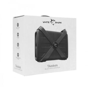 White Shark GBT-58 Tamma Black, Bluetooth-колонка, 12 Вт, 2x77 мм, 60-20000 Гц, 3000 мАч, 10 м, FM, TWS, AUX, USB, TF (TAMMA)