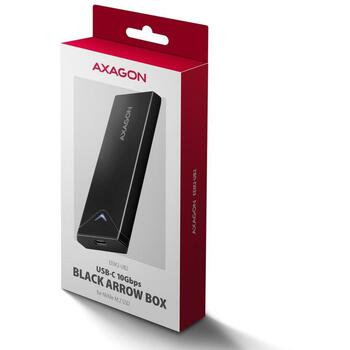 Axagon корпус SSD EEM2-UB2 USB-C 10Gbps, M.2, черный, 115 x 39 x 11 мм, 3 термопроводящие прокладки (EEM2-UB2)