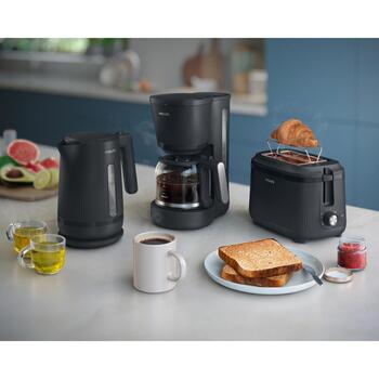 Philips Кофеварка HD7411/90, 1080 Вт, 1,25 л, 10 чашек, автоматическое отключение, система против капель (HD7411/90)