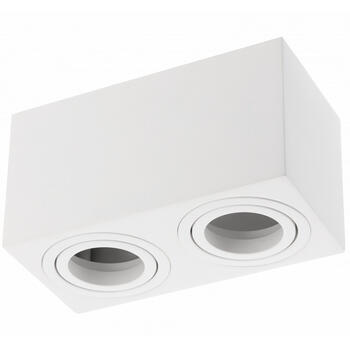 Gtv потолочный светильник AVEIRO DUO BIS OS-AVB80160KW2-10, 2x20W, GU10, IP20, 220-240V, 50-60Гц, белый, квадратный (OS-AVB80160KW2-10)