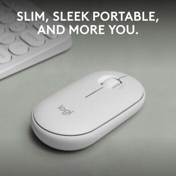 Logitech USB оптическая мышь M350S 910-007013, 4000 DPI, 3 кнопки, RF беспроводная + Bluetooth, батарея AA (910-007013)