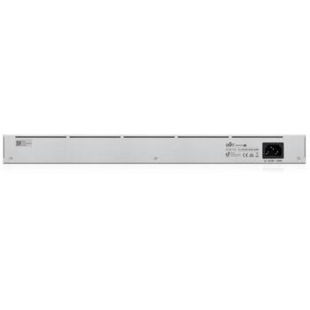 Ubiquiti UniFi USW-24 сетевой коммутатор, 24x10/100/1000 Мбит/с, 2xSFP, 52 Гбит/с, 120 Вт, серебристый (USW-24)
