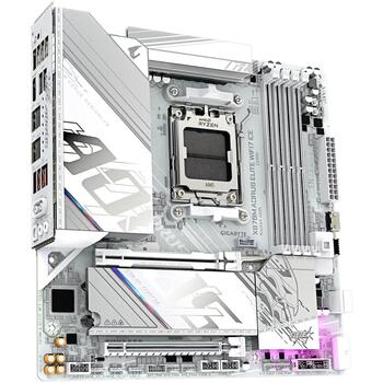 Gigabyte mātesplate X870M A ELITE WF7 ICE, ligzda AM5, DDR5 8200MHz, 256GB, micro ATX, Wi-Fi 7, 2.5GbE, USB4, Bluetooth 5.4 (X870M A ELITE WF7 ICE)