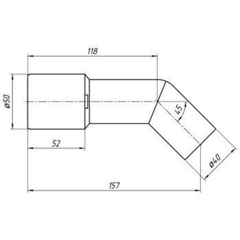 Sifona pāreja Ani 45 grādi, 40-50mm (7108749)