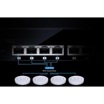 D-Link DMS-108/E galda komutators, 8 porti 2.5G, 40 Gbps, neparvaldams, metala korpuss, bez ventilatora (DMS-108/E)