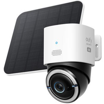 Умная камера безопасности 4G LTE Cam S330 Dome 4K высокое разрешение с солнечной панелью IP65 microSD до 128 ГБ T86P2321 Eufy (T86P2321)