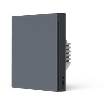 Aqara умный выключатель WS-EUK01GREY, серый, 85.8×86×37.55 мм, 0.2 кг, Zigbee 3.0, без нейтрали, поддержка двухсторонней установки (WS-EUK01GREY)