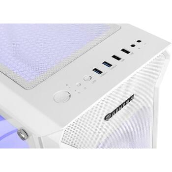 Genesis Компьютерный корпус Irid 505 V2 ARGB NPC-1872, Midi Tower, ATX, белый, 4x120mm ARGB вентилятора, закаленное стекло (NPC-1872)