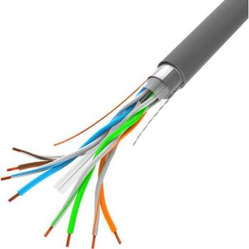 Lanberg LAN кабель Cat.6 FTP, LCF6-11CU-0305-S, 305 м, серый, жесткий, медный, тест Fluke пройден (LCF6-11CU-0305-S)