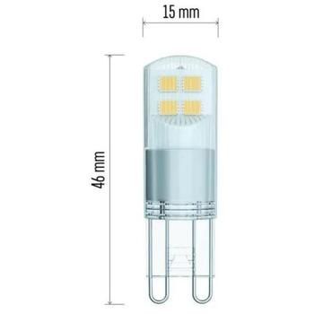 Emos LED лампа Classic JC ZQ9526, 1,9 Вт, 210 лм, 230 В, 320°, 8 SMD, 3000 K, G9, E, 25 000 циклов (ZQ9526)