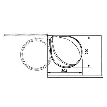 Hailo Compact-Box M 033555101, 15L, нержавеющая сталь, встраиваемый мусорный бак, автоматическое открывание крышки (033555101)