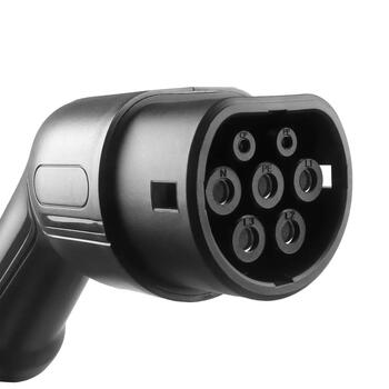 EV Charge Lādētāja Portatīvais Tipa 2 Lādētājs 5m Kabelis Regulējams 8A–16A 11 kW 3-Fāzes IP66 Melns evcharge MG11CET25 (MG11CET25)