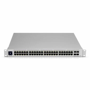 Коммутатор Layer 2 PoE с 48 × GbE 32 PoE+ 4 × 1 GbE SFP 195 Вт PoE безвентиляторный 1.3″ LCM rack монтаж USW 48 PoE Белый Ubiquiti (USW-48-POE-EU)