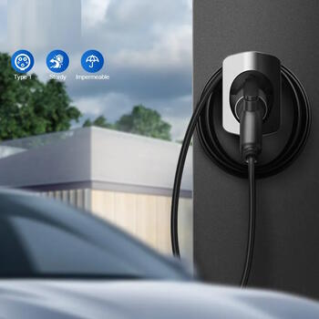 EVCharge EV025 настенный держатель кабеля, тип 2, 16A/32A, 5м/7.5м, ABS, от -30°C до +55°C, черный (EV025)