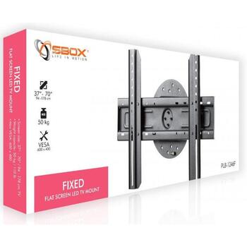 Sbox Крепление для ТВ PLB-1246F, 37-70'', 50кг, фиксированное, VESA 200x200-600x400, поворот +180° до -180°, черный (PLB-1246F)