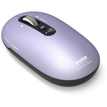 Port Connect PURE MAC 910502, bezvadu Bluetooth optiskā pele, 1000/1600/2400/3200 DPI, 5 pogas, klusa skaņa, ritināšanas ritenītis (910502)