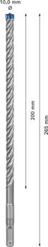 Triecienurbis SDS plus-7X 10x200x265mm, 10 gab., Perforatora urbjiem EXPERT SDS PLUS-7X TRIECIENURBIS PERFORATORIEM, 2608900172, BOSCH (2608900172)