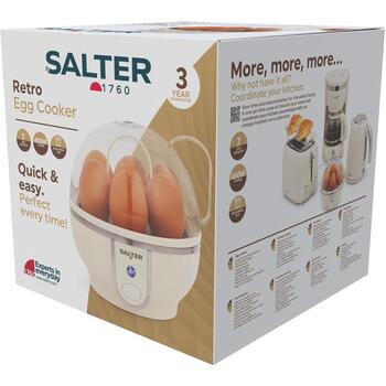 Salter Варка яиц EK6692CRMVDE, 450W, 7 яиц, мягкие/средние/твердые, индикаторные лампы, пробойник для яиц (EK6692CRMVDE)