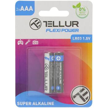 Tellur Flexi Power аккумулятор TLL158531, 1,5V, Универсальный, 2 шт./упак., Супер щелочной, AAA LR03 (TLL158531)