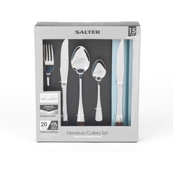 Salter Набор столовых приборов BW086282EU7, 20 предметов, 4 x ножа для стейка 4,5 мм, 4 x ножа 4,5 мм, 4 x вилки 2,3 мм (BW086282EU7)