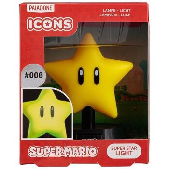 Paladone Super Mario Super Star Icon Light PP6361NNV3ID, LED, 10см, настольный, желтый (PP6361NNV3ID)
