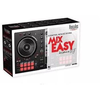 Hercules DJ контроллер DJControl Inpulse 300 MK2, DJ Essentials Kit, USB подключение, колонки, 2 канала (4781049)