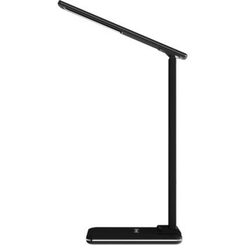 Media-Tech Настольная лампа MT222K, 4W, 36 LED, 3000-6500K, 750LUX, беспроводная зарядка 5-15W, таймер автоотключения (MT222K)