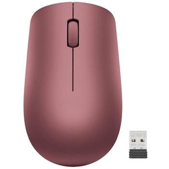Lenovo Bezvadu pele 530 GY50Z18990, 2.4 GHz, 3 pogas, 65 g, akumulators AA, ergonomisks dizains, sarkana (GY50Z18990)