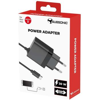 Subsonic strāvas adapteris Switch 1/2 SA5713, 30W, 1.5m, USB Type-C, uzlāde konsolēm un piederumiem (SA5713)