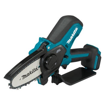 Makita UC100DZ bezvada zaru zāģis 12 V CXT bezsuku motors 100 mm šķēres automātiska ķēdes eļļošana bez akumulatora un lādētāja Melns/Zils (UC100DZ)