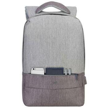 Rivacase Чехол 7562GREY/MOCHA, 39.6см, 635г, 120мм, 305мм, 460мм, 1 передний карман, USB порт, водоотталкивающий (7562GREY/MOCHA)