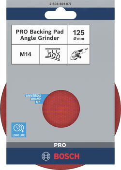 Gumijas slīpšķīvis D 125, Mazām leņķa slīpmašīnām PRO BACKING PAD, 2608601077, BOSCH (2608601077)