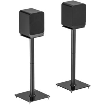 Sbox Подставка для динамика SB-76L, SB-76L, 300x300x765mm, 25kg, черный с мелкой текстурой, закаленное стекло, сталь, пластик (SB-76L)