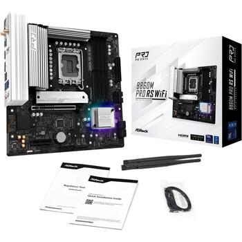 Asrock B860M Pro RS WiFi mātesplate B860M Pro RS WiFi, Intel B860, LGA 1851, 4 x DDR5, 256 GB, 3 x M.2, 2,5 Gb LAN, WiFi 6E (B860M Pro RS WiFi)