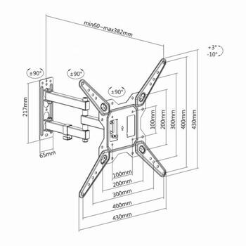 Sbox TV turētājs LCD-443, 23-55